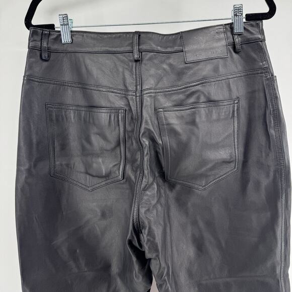 Proenza Schouler White Label Straight Leg Leather Pants Womens Sz 12 NWOT $1495 - Picture 5 of 13